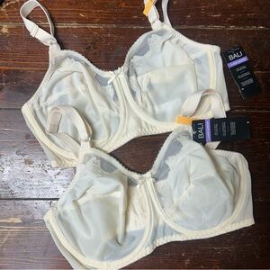 Bali nude classic support (2) bras sz 36DD smoothing back full coverage design